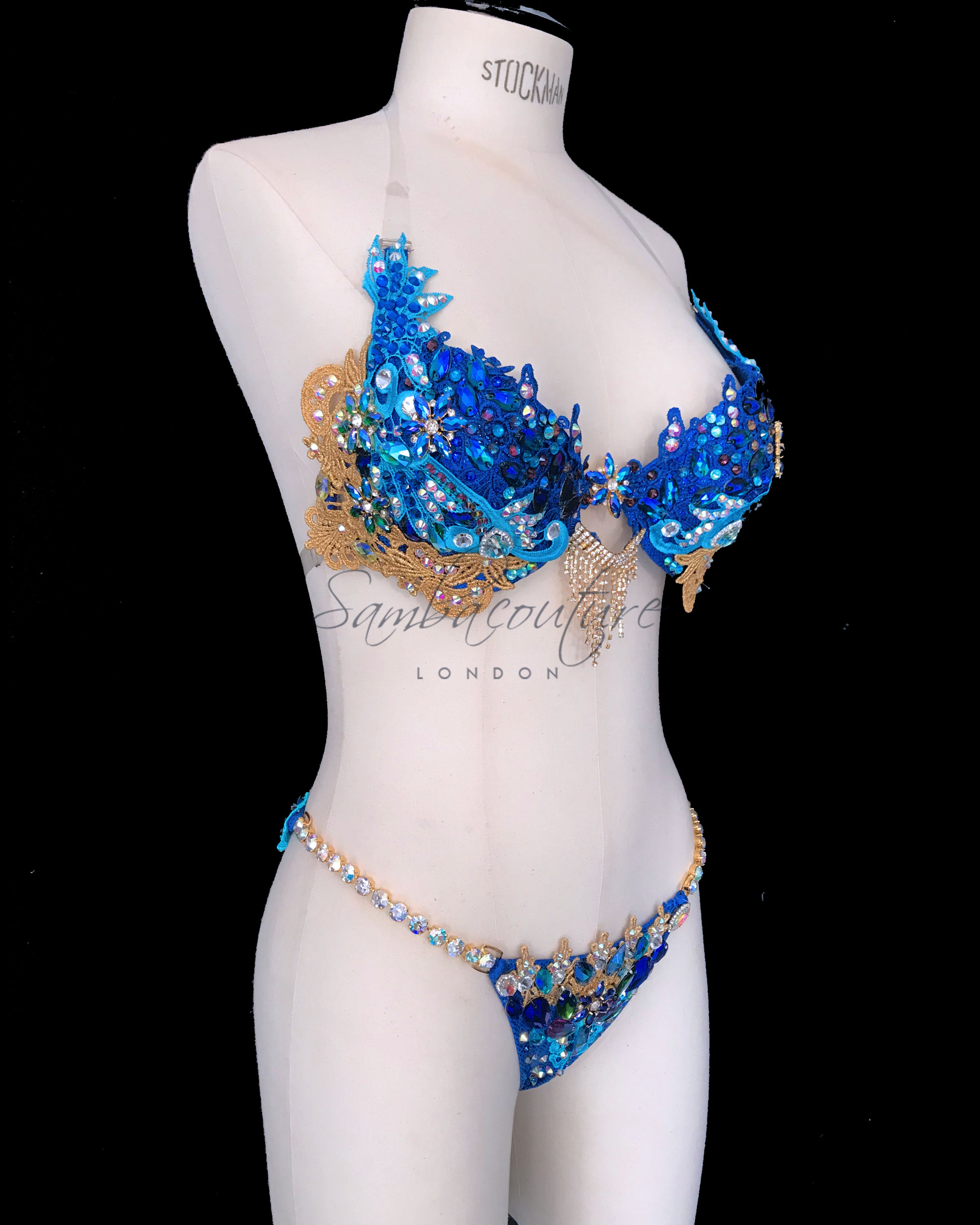 turquoise couture swimwear